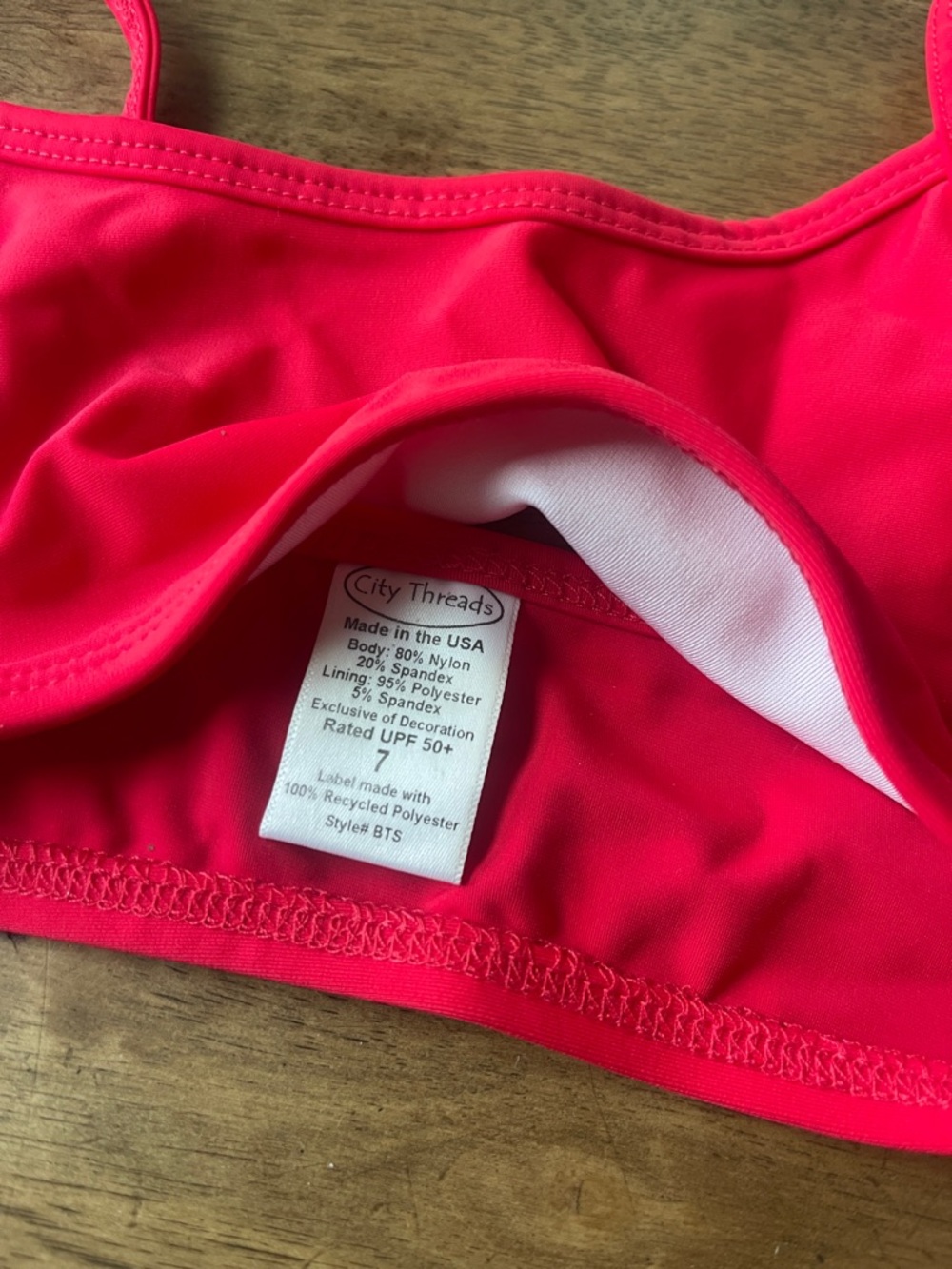 City Threads Hot Pink Bikini Top